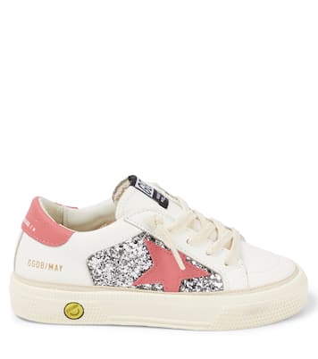 May glitter leather sneakers | Golden Goose Kids