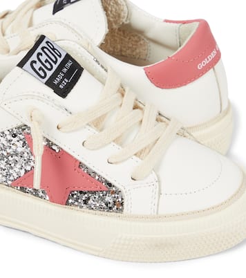 May glitter leather sneakers | Golden Goose Kids