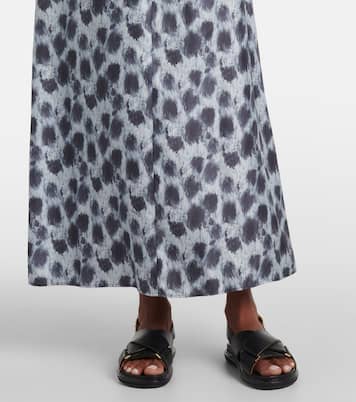 Robe longue imprimée en soie | Marni