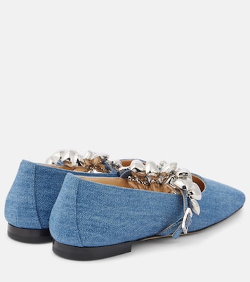 Mary-Jane-Ballerinas Puffy Heart aus Denim  | Mach & Mach