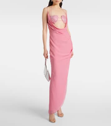 Maxikleid Georg aus Seide mit Kristallen | Blumarine