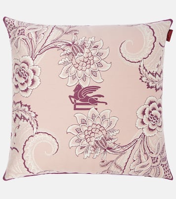 Bloom Pegaso cotton-blend cushion | Etro
