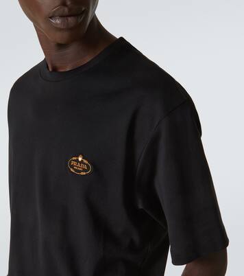 T-Shirt aus Baumwoll-Jersey | Prada