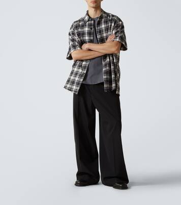 Plaid cotton shirt | Greg Lauren