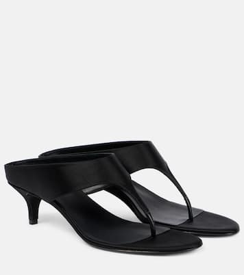 45 satin and leather thong sandals | Magda Butrym
