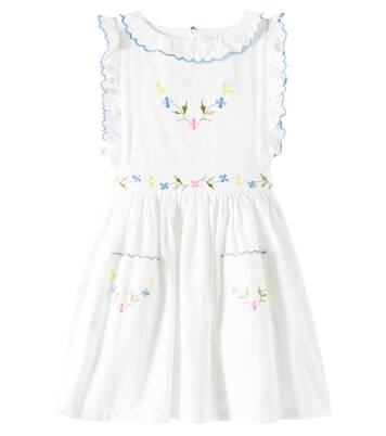 Hermione embroidered cotton baize dress | The New Society