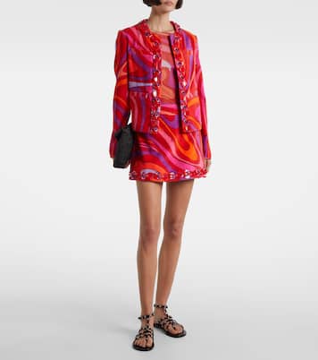 Marmo embellished cotton terry miniskirt | Pucci