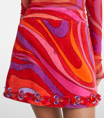 Marmo embellished cotton terry miniskirt | Pucci