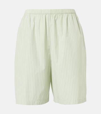 Zinnia striped cotton poplin Bermuda shorts | The Row