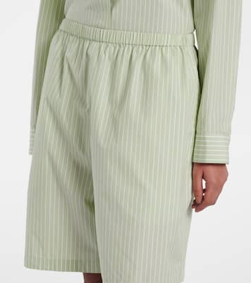 Zinnia striped cotton poplin Bermuda shorts | The Row