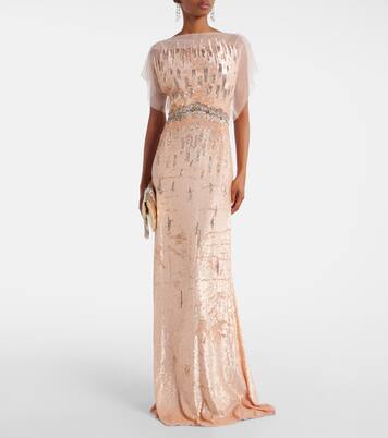 Robe longue Bonnie à ornements | Jenny Packham