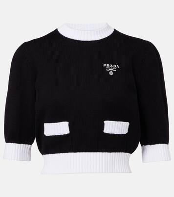 Cropped-Pullover aus Baumwolle | Prada