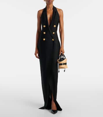 Halterneck open-back blazer dress | Balmain