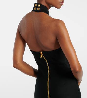 Halterneck open-back blazer dress | Balmain
