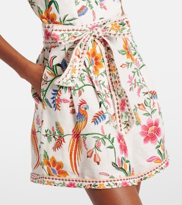 Delicate Forest floral linen romper | Farm Rio