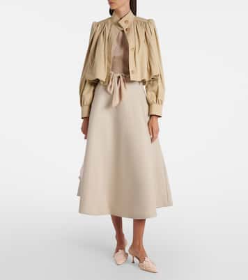 Harnes 50 floral-appliqué suede mules | Manolo Blahnik