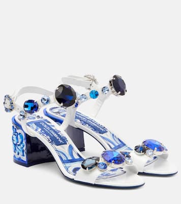 Majolica embellished leather sandals | Dolce&Gabbana