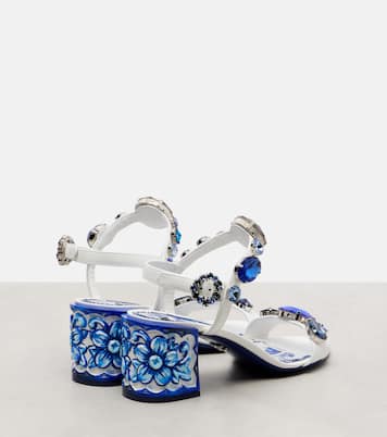 Majolica embellished leather sandals | Dolce&Gabbana