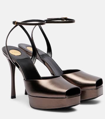La Scandale 110 leather platform sandals | Saint Laurent