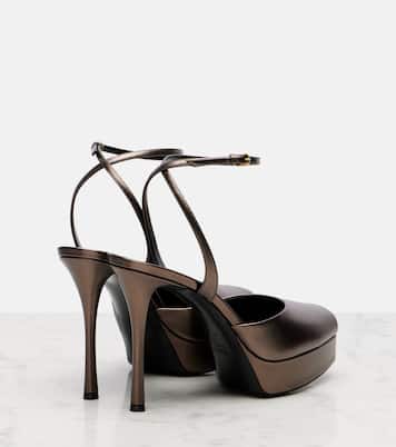 La Scandale 110 leather platform sandals | Saint Laurent