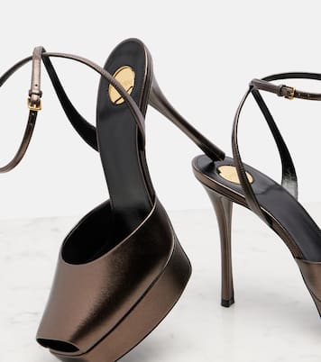 La Scandale 110 leather platform sandals | Saint Laurent