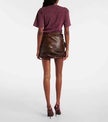 Minifalda de piel fruncida | Magda Butrym