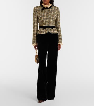 Jacke aus Tweed mit Samt | Valentino