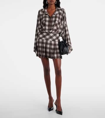 Checked oversized bodysuit | Norma Kamali