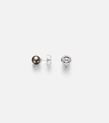 Boucles d’oreilles en or blanc 18 ct, perles et diamants | Mikimoto