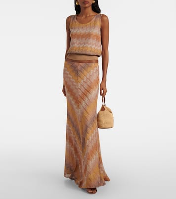 Gonna lunga con lamé a zig-zag | Missoni
