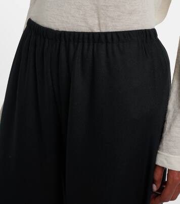 Gala virgin wool flannel wide-leg pants | The Row