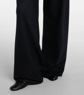 Gala virgin wool flannel wide-leg pants | The Row