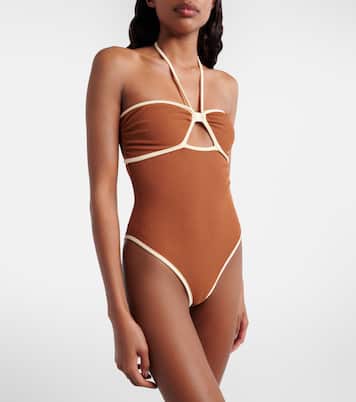Cutout halterneck swimsuit | Johanna Ortiz