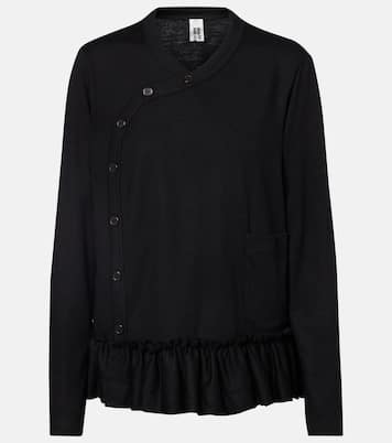 Ruffled wool top | Noir Kei Ninomiya