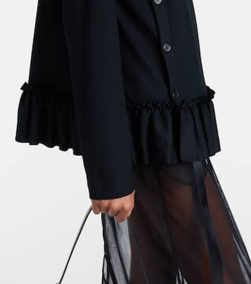 Ruffled wool top | Noir Kei Ninomiya