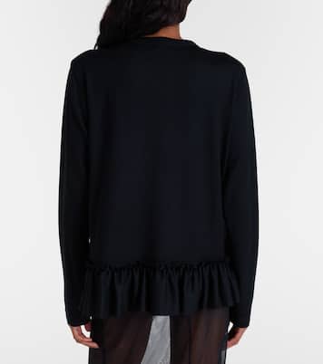 Ruffled wool top | Noir Kei Ninomiya