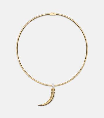 18kt gold necklace with diamonds | FoundRae
