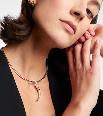 18kt gold necklace with diamonds | FoundRae