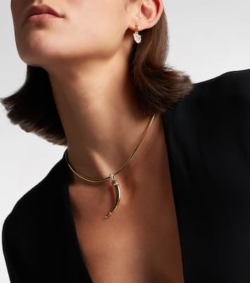 18kt gold necklace with diamonds | FoundRae