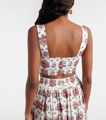 Floral cotton crop top | Dolce&Gabbana