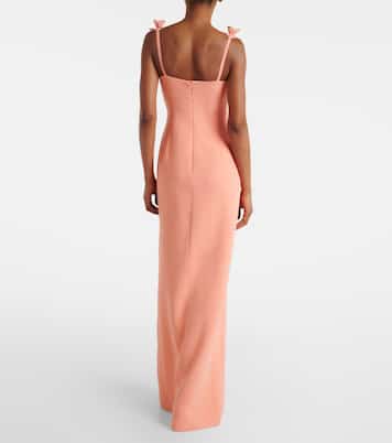 Robe longue à appliqué floral | David Koma