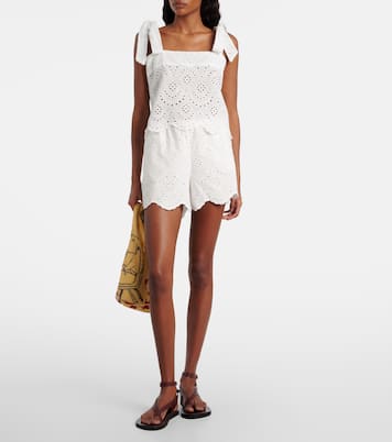 Cruse broderie anglaise cotton shorts | Poupette St Barth