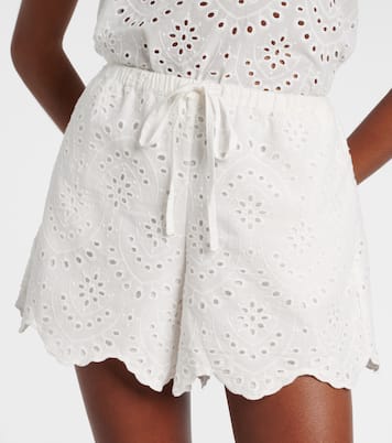 Cruse broderie anglaise cotton shorts | Poupette St Barth