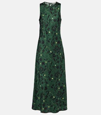Valencia printed silk charmeuse maxi dress | Asceno