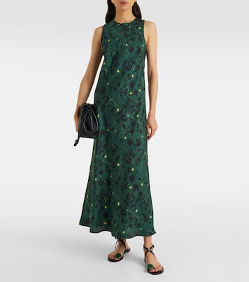 Valencia printed silk charmeuse maxi dress | Asceno
