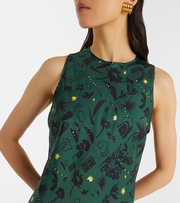 Valencia printed silk charmeuse maxi dress | Asceno