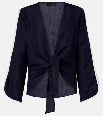 Top Bicolor aus einem Leinengemisch | Adriana Degreas