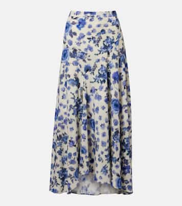 Sakura floral silk-blend midi skirt | Isabel Marant