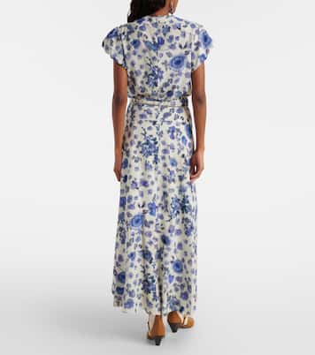 Sakura floral silk-blend midi skirt | Isabel Marant