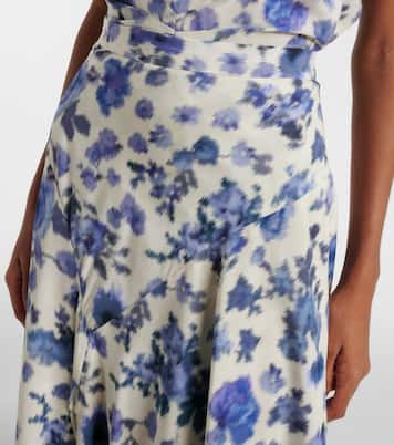 Sakura floral silk-blend midi skirt | Isabel Marant